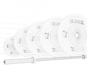 Set bilancieri olimpici Eleiko Modello 3D