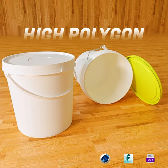 Paint Bucket 3D Model .c4d .max .obj .3ds .fbx .stl .blend