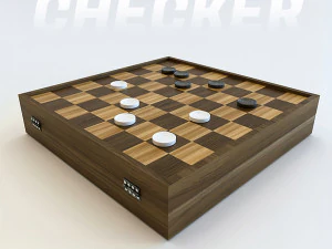 Jogo de Damas Modelo 3D