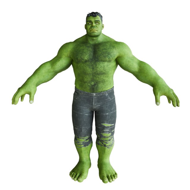The Hulk 3D Model .c4d .max .obj .3ds .fbx .stl .blend 