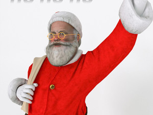 Santa Claus Ho Ho Ho 3D Model