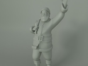 Santa Claus Ho Ho Ho 3D Model
