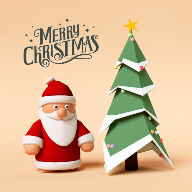 Santa Claus Cartoon 3D Model .c4d .max .obj .3ds .fbx .stl .blend 