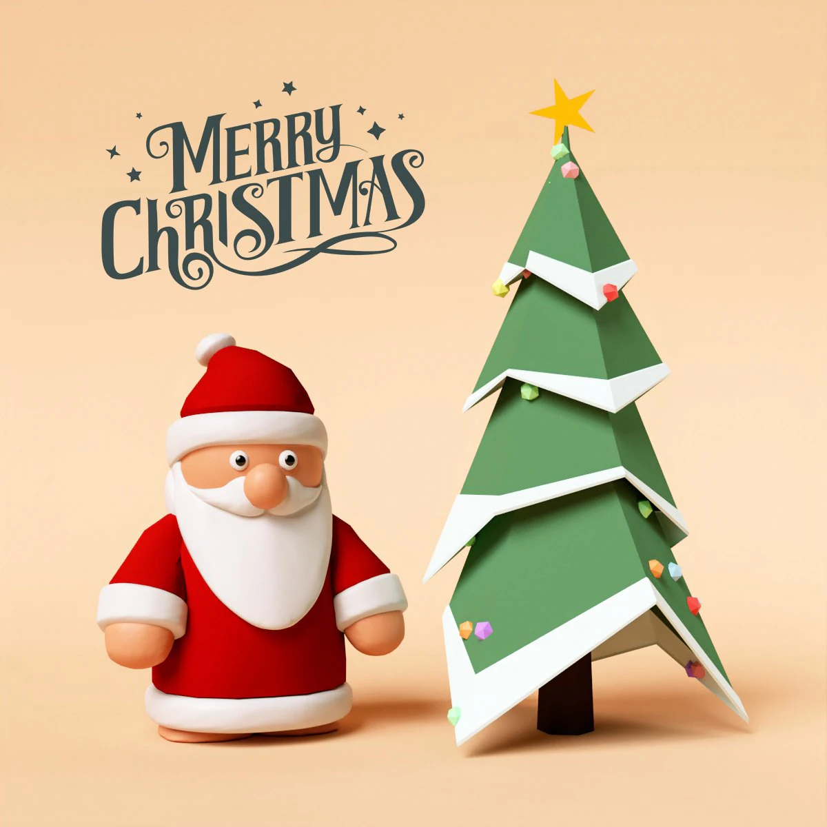 Santa Claus Cartoon 3D Model .c4d .max .obj .3ds .fbx .stl .blend