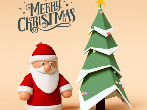 Santa Claus Cartoon 3D Model