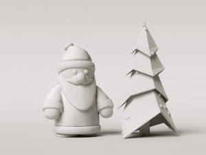 Santa Claus Cartoon 3D Model