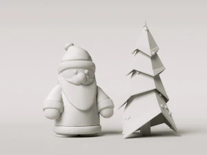 Santa Claus Cartoon 3D Model