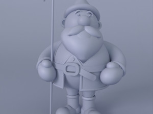 Cartoon Santa Claus 3D मॉडल