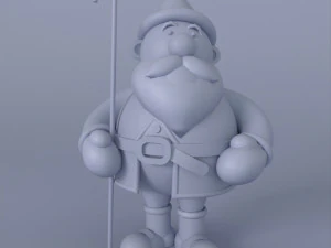 Cartoon Santa Claus 3D Model