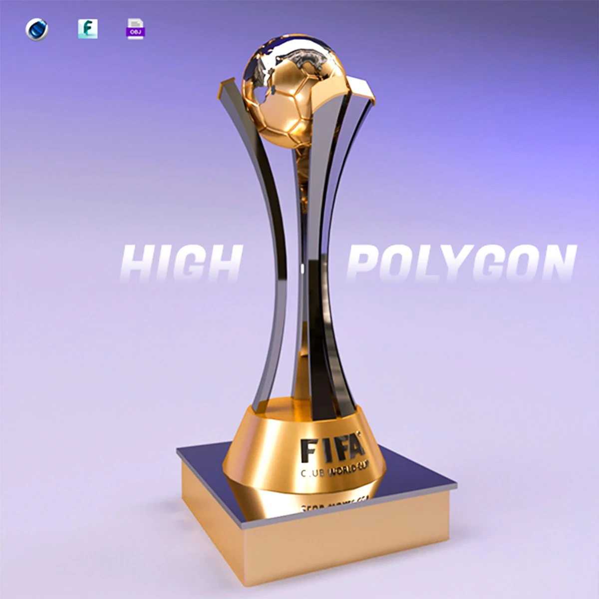 Fifa World Cup Clup 3D Model .c4d .max .obj .3ds .fbx .stl .blend 
