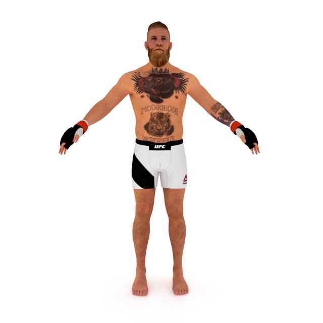Conor McGregor 3D Model .c4d .max .obj .3ds .fbx .stl .blend 