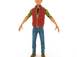 Maschio dei cartoni animati Modello 3D