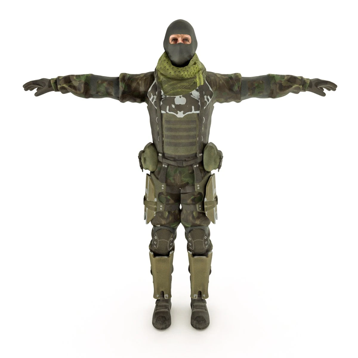 Special Force Soldier 3D Model .c4d .max .obj .3ds .fbx .stl .blend 