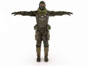 Special Force Soldier 3D Model