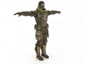 Special Force Soldier 3D Model