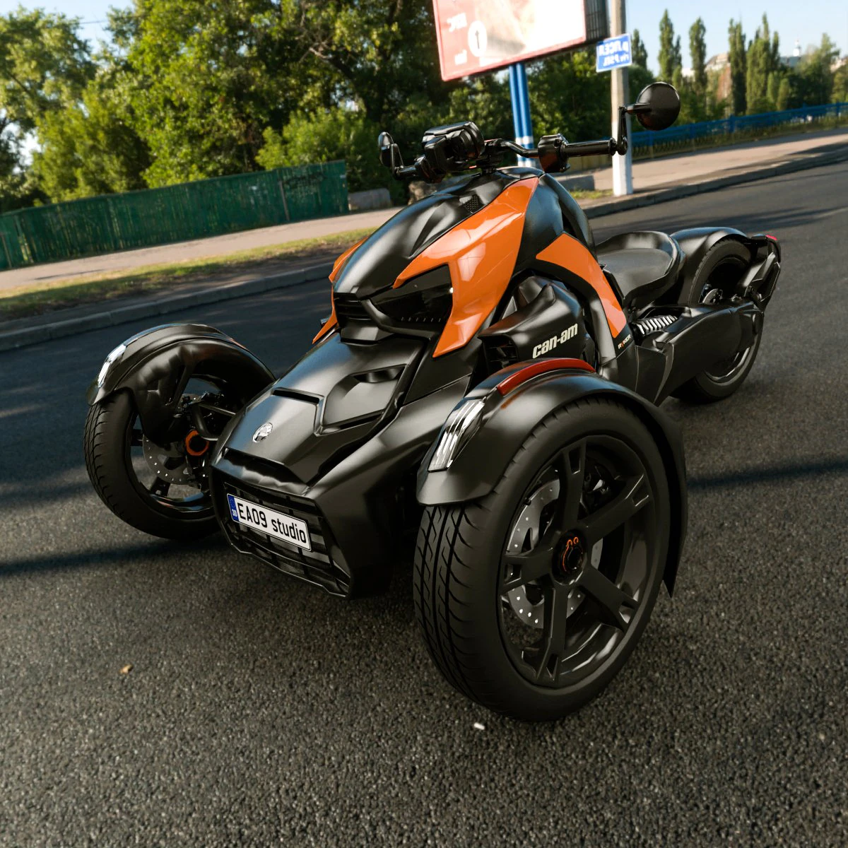 BRP Can-Am Ryker 900 3D Model .c4d .max .obj .3ds .fbx .stl .blend 