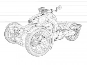 BRP Can-Am Ryker 900 3Dモデル