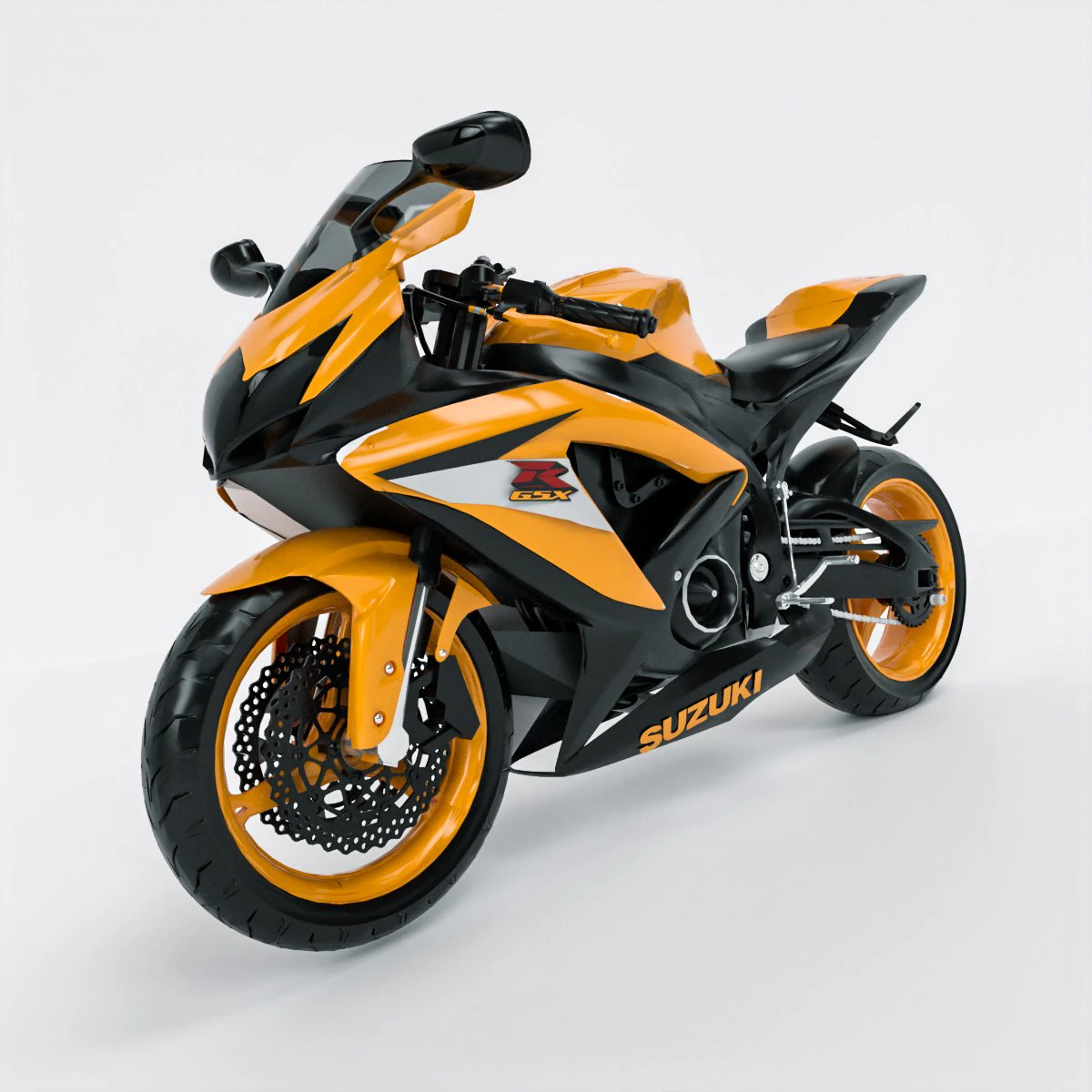 Suzuki Srad 750 3D Model .c4d .max .obj .3ds .fbx .stl .blend 