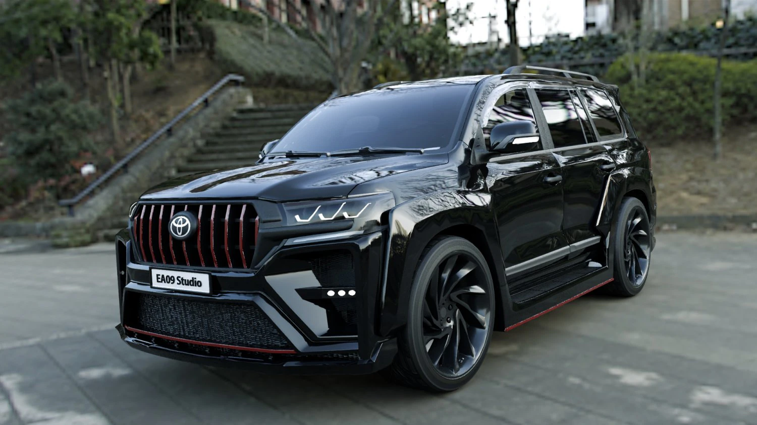 2022 Toyota Land Cruiser Tuning VXR V8 3D Model .c4d .max .obj .3ds .fbx .stl .blend 