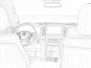 2022 Toyota Land Cruiser Tuning VXR V8 3D Model