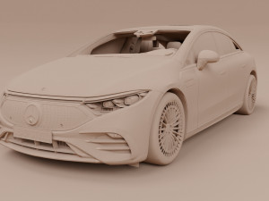 2022 Mercedes Benz EQS 580 3D 模型