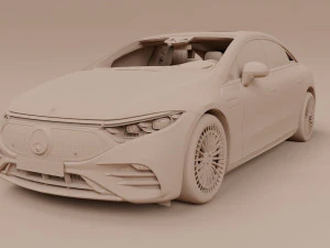 2022 Mercedes Benz EQS 580 3D Model