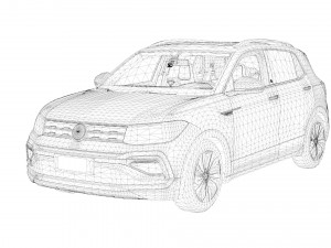 2022 Volkswagen T-Cross 3D Model