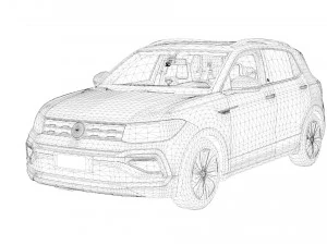 2022 Volkswagen T-Cross 3D Model