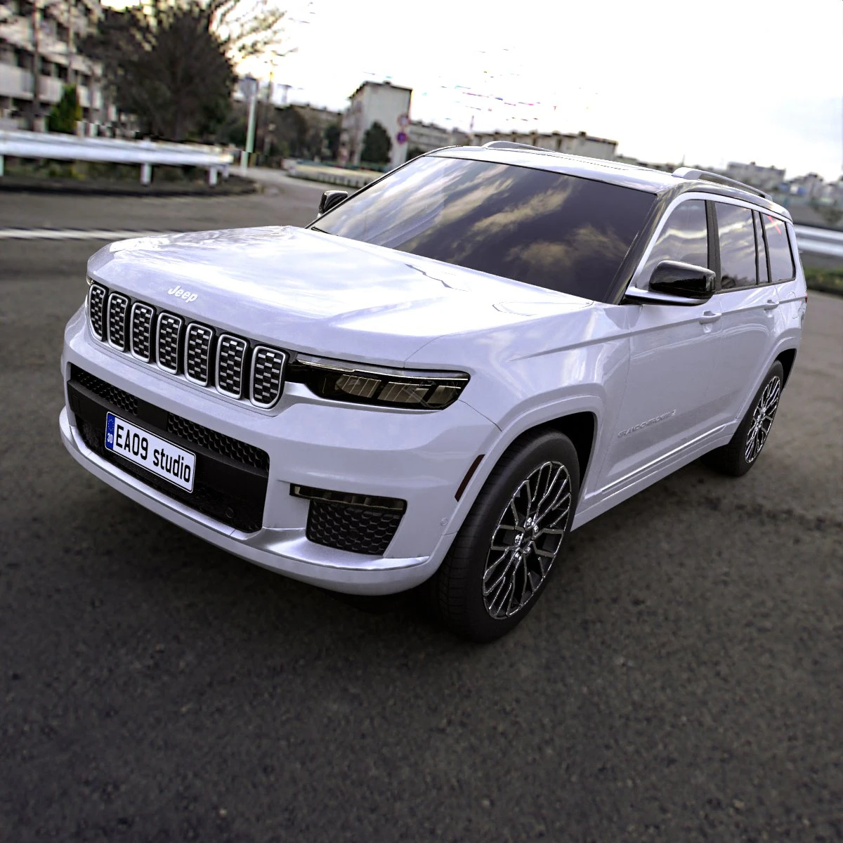 2022 Jeep Grand Cherokee 3D Model .c4d .max .obj .3ds .fbx .stl .blend 