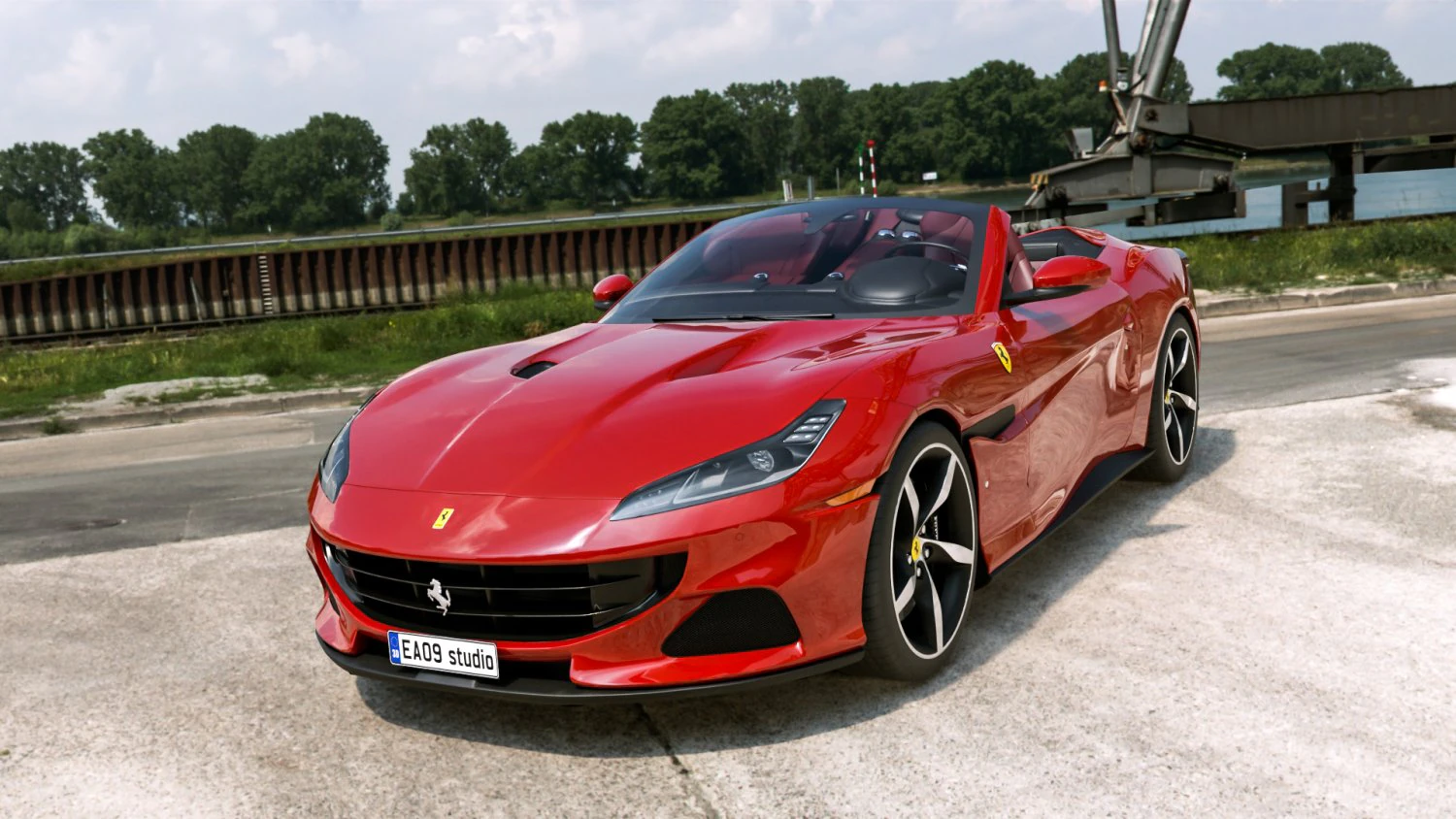 Ferrari Portofino M 3D Model .c4d .max .obj .3ds .fbx .stl .blend