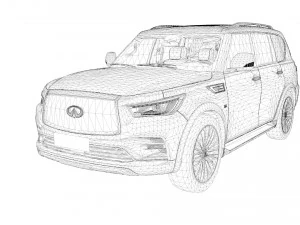 2022 Infiniti QX80 3D Model