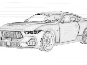2024 Ford-Mustang GT Modelo 3D