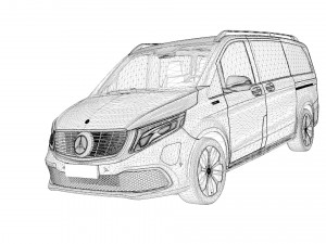 2021 Mercedes Benz EQV 3D Model