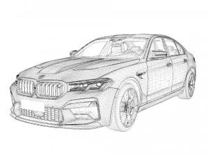 2022 M5 CS 3D Model