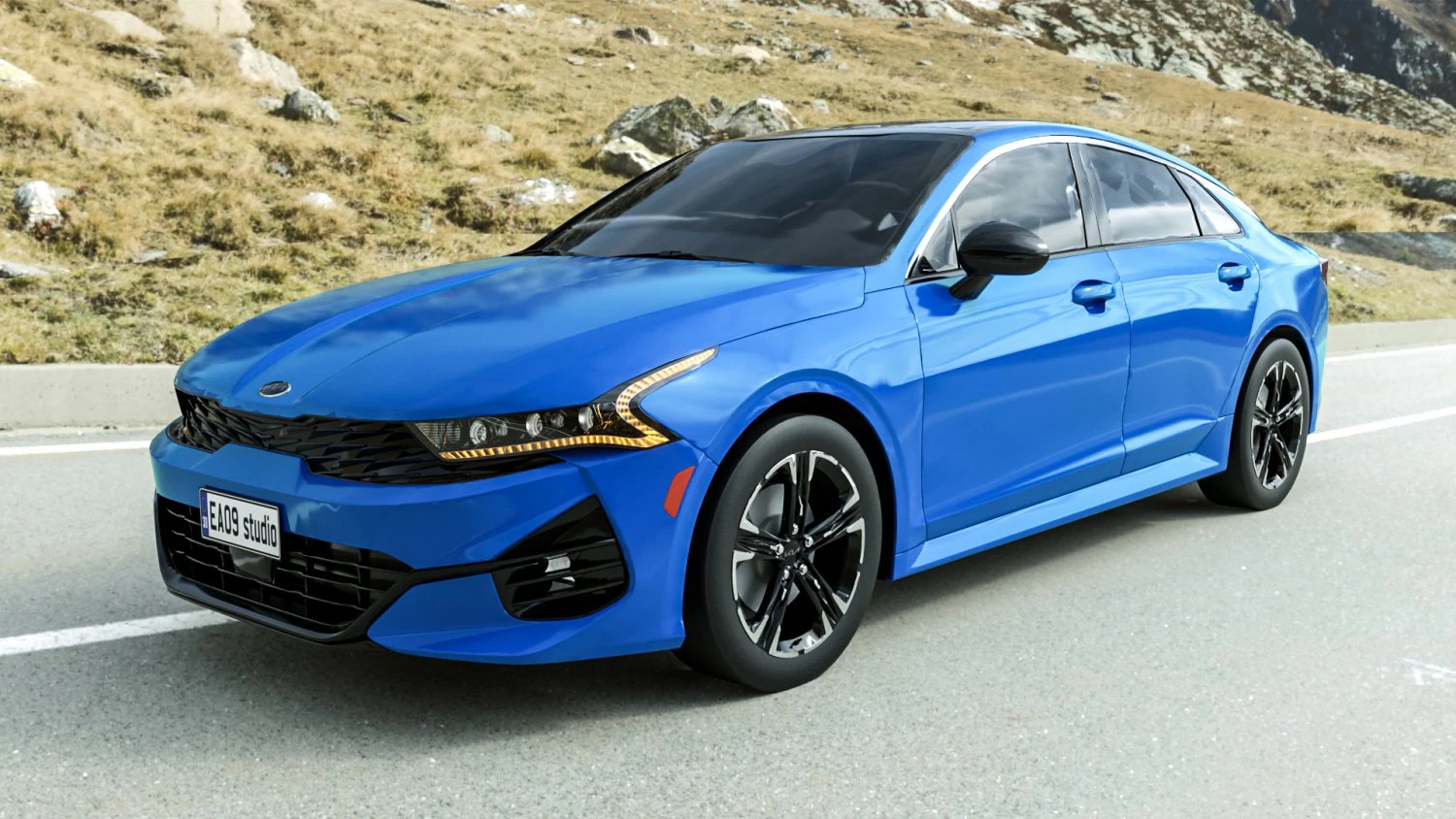 Kia K5 GT Line 3D Model .c4d .max .obj .3ds .fbx .stl .blend 