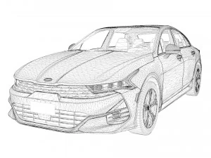 Kia K5 GT Line 3D Model