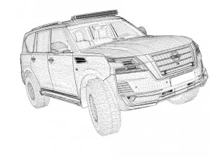 Nissan Patrol 4X4 off-road 3D Model
