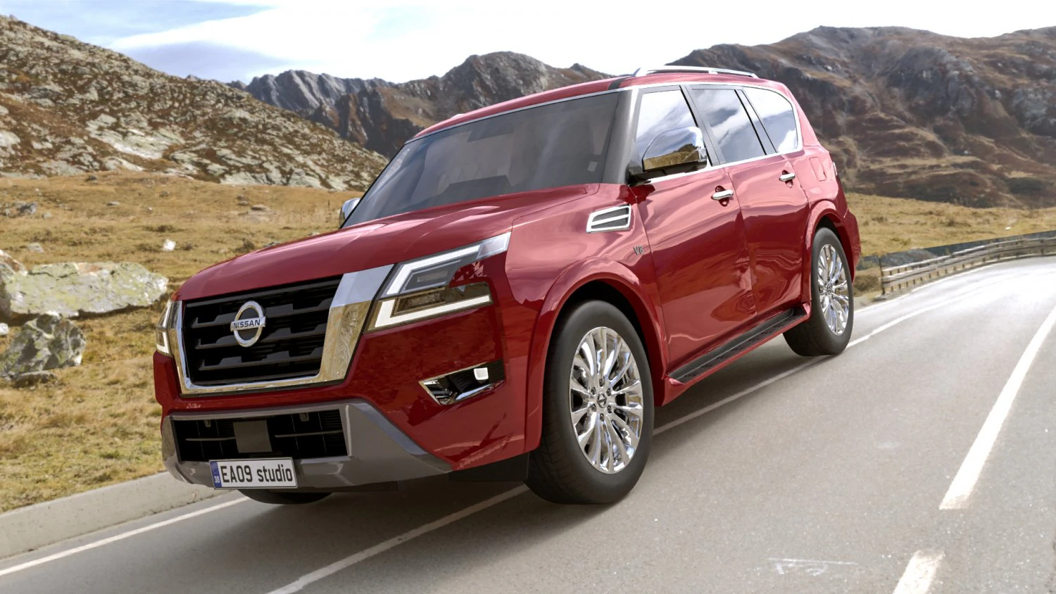 NISSAN ARMADA PLATINUM 3D Model .c4d .max .obj .3ds .fbx .stl .blend