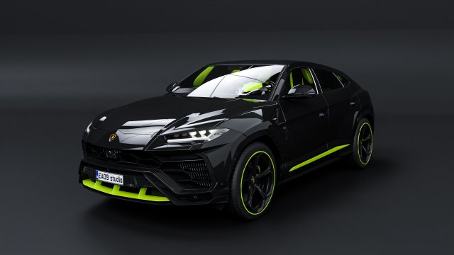 Lamborghinii Urus Graphite Capsule 3D 模型 .c4d .max .obj .3ds .fbx .stl .blend 