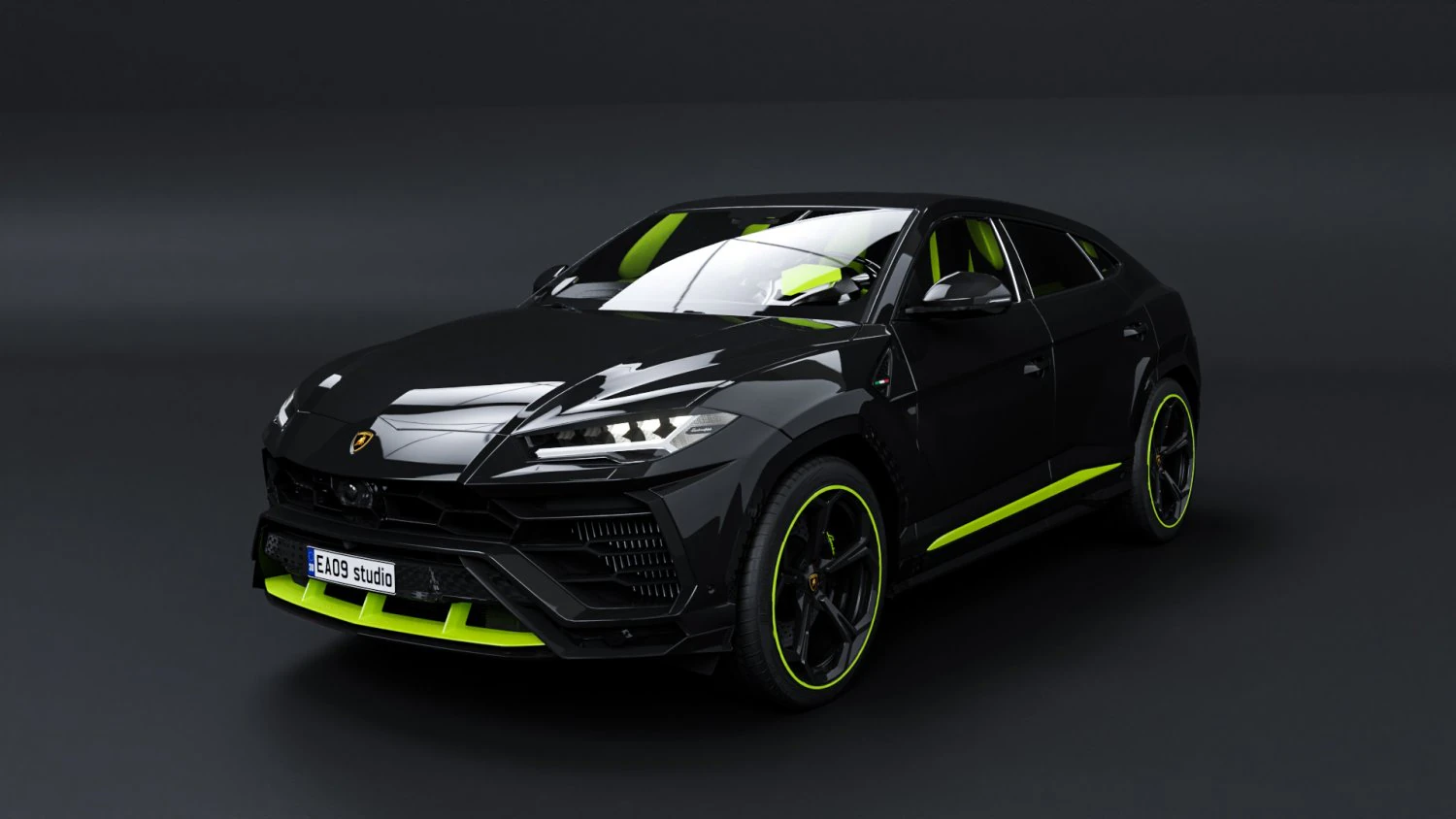 Lamborghinii Urus Graphite Capsule 3D Model .c4d .max .obj .3ds .fbx .stl .blend 