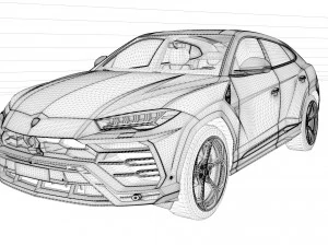 Lamborghinii Urus Graphite Capsule 3D Model