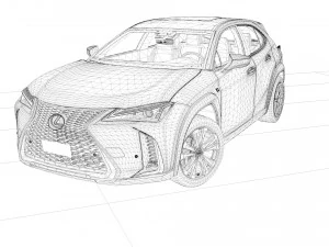 Lexus UX200 F Sport 3D Model