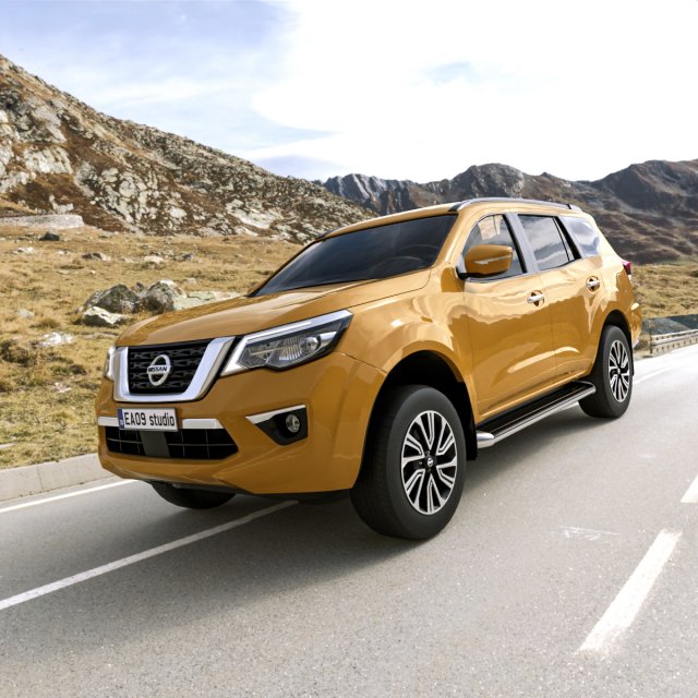 Nissan Terra 3D Модель .c4d .max .obj .3ds .fbx .stl .blend 