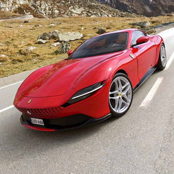 Ferrari Roma 3D Model .c4d .max .obj .3ds .fbx .stl .blend
