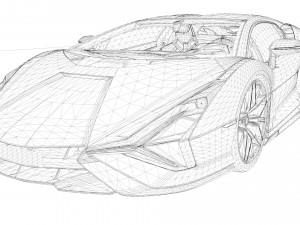 Lamborghinii Sian 3D Model