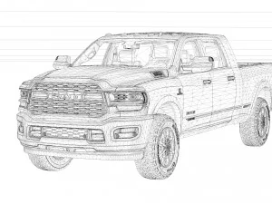 RAM 2500 LIMITED MEGA CAB 3D Model