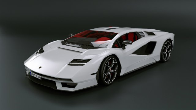 Lamborghini-Countach 3D 模型 .c4d .max .obj .3ds .fbx .stl .blend 
