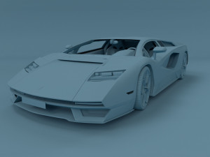 Lamborghini-Countach 3D 模型