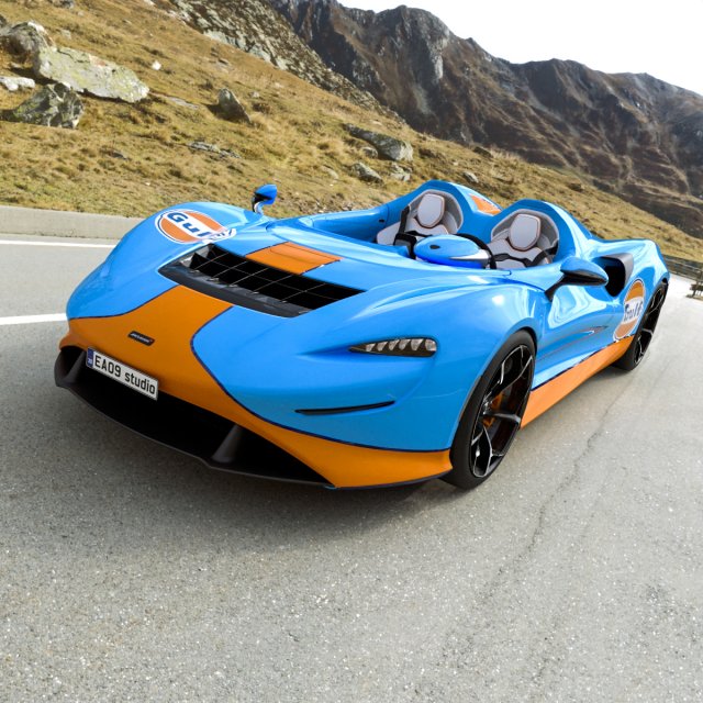 McLaren Elva 3D Модель .c4d .max .obj .3ds .fbx .stl .blend