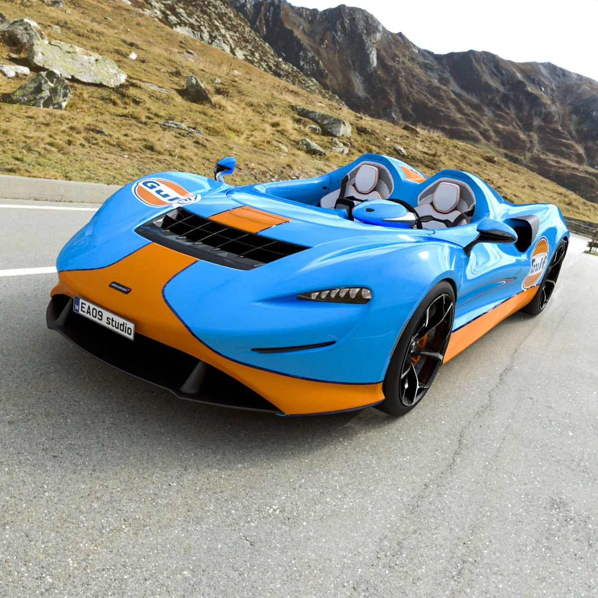 McLaren Elva 3D Model .c4d .max .obj .3ds .fbx .stl .blend